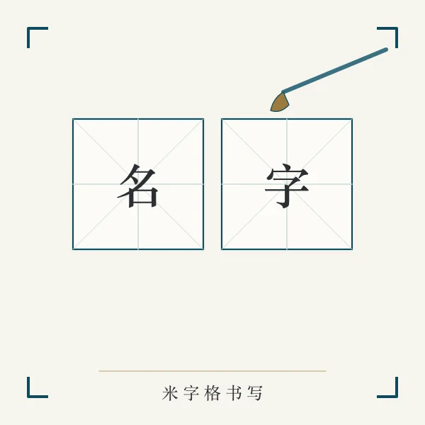 毛笔书写名字主题图